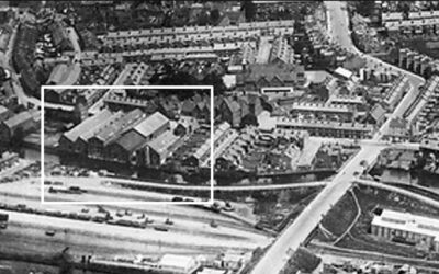 1920 - Reading Ironworks - Aerial view (Britain from the air) annotated