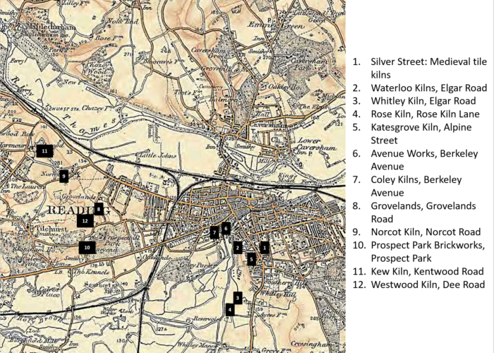 Project - Bricks - Bricks and Tileworks in Reading map (annotated)