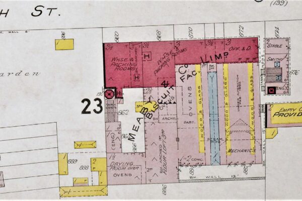 1895 - Meaby Biscuit Factory - South St (Goad Map)