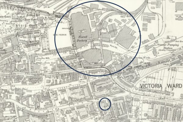 1898 - Meaby - Queens Road (OS Map) - close with H&P Annotated