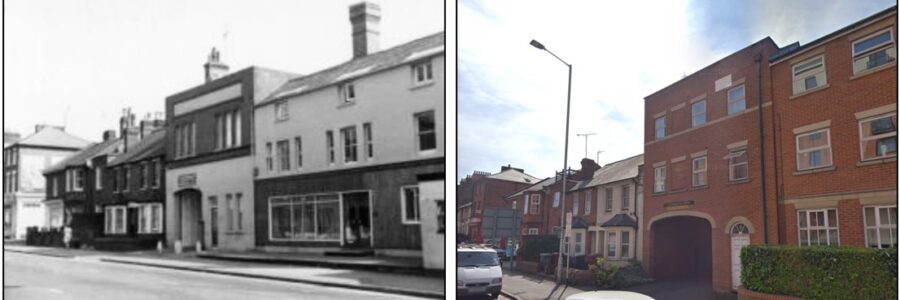 1972 - Meaby - Harry Meaby bakery - 104-102 Queen's Road and St John's Street - Reading Library with Barkham Mews